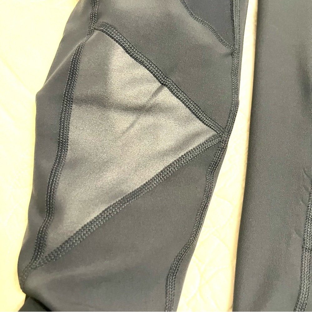NWT 90 DEGREE BY REFLEX LEGGINGS with MESH & NYLON INSERTS in NIGHT SHADOW COLOR - Picture 10 of 13